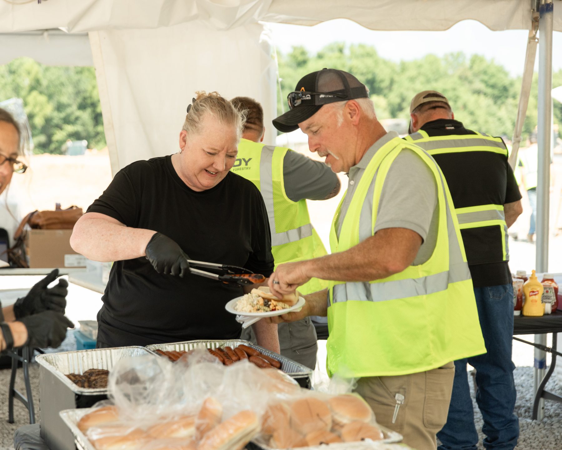 PSR Events serving guests at a corporate groundbreaking