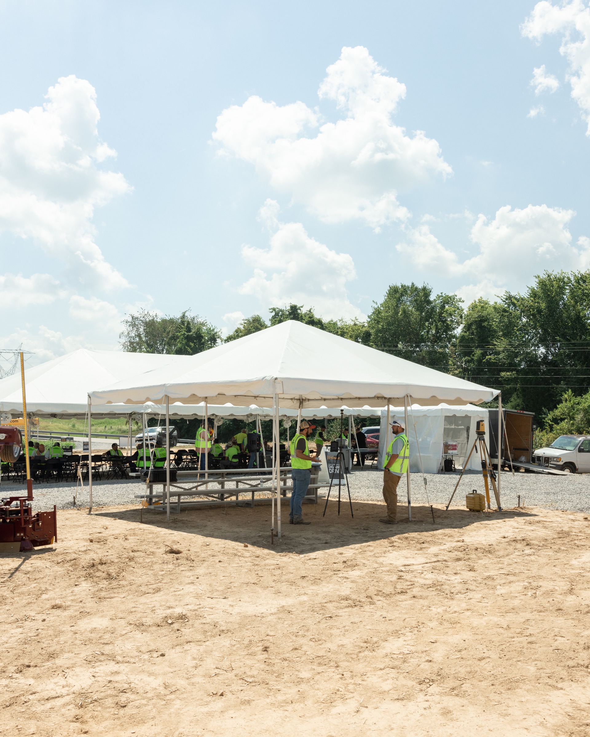 Full-service tent rental setup by PSR Events