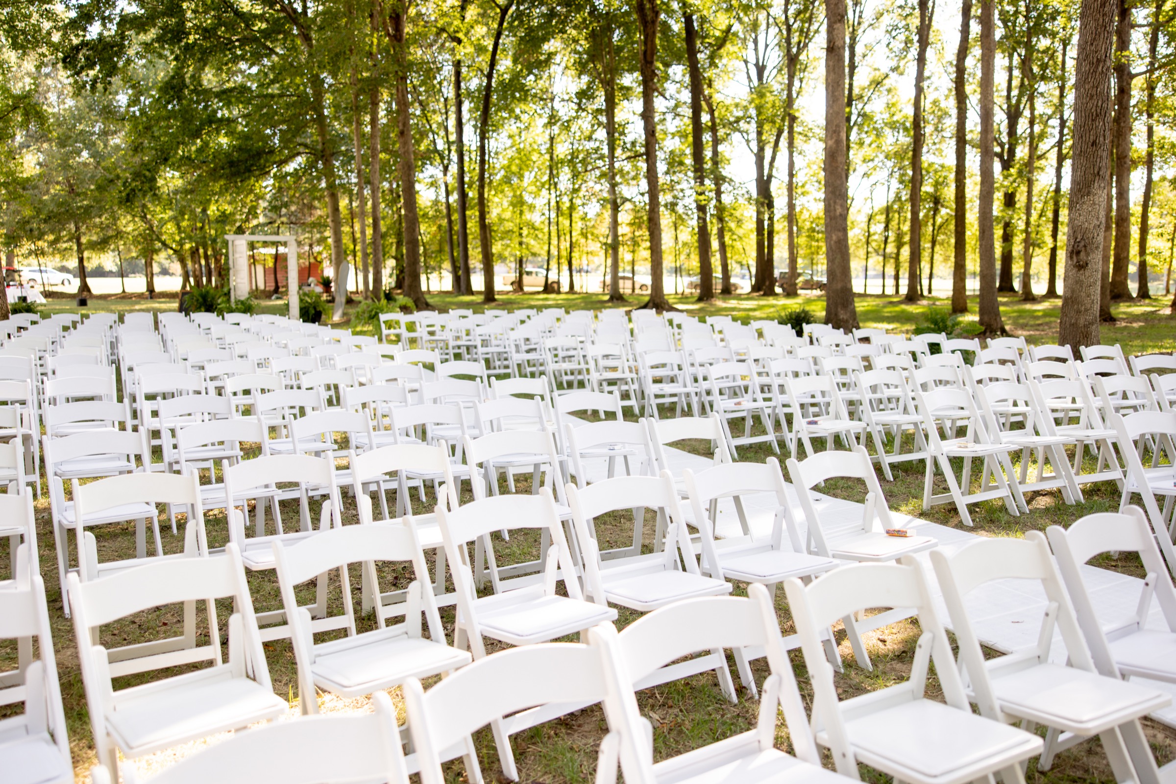 Wedding reception setup by PSR Events